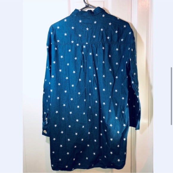 [CHOCOOLATE] BNWOT Denim Star Print Shirt - Picture 5 of 6